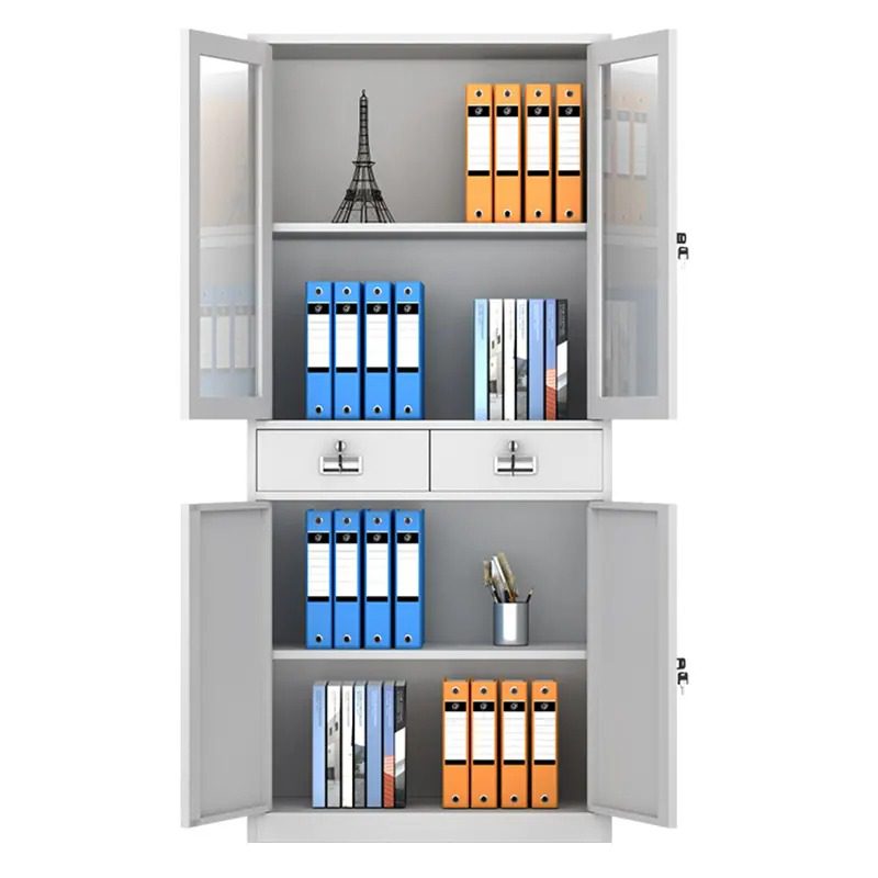 2- Door half - glass office cabinet on sale.