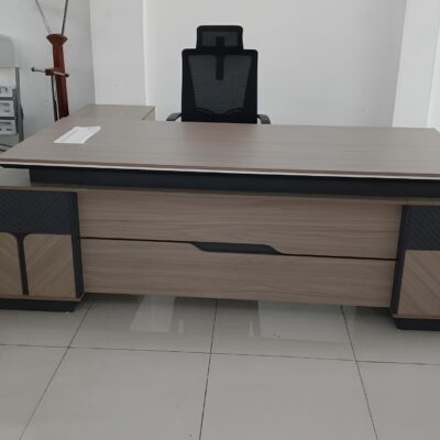 2.4M Executive Desk Modern Cherry Finish with Storag