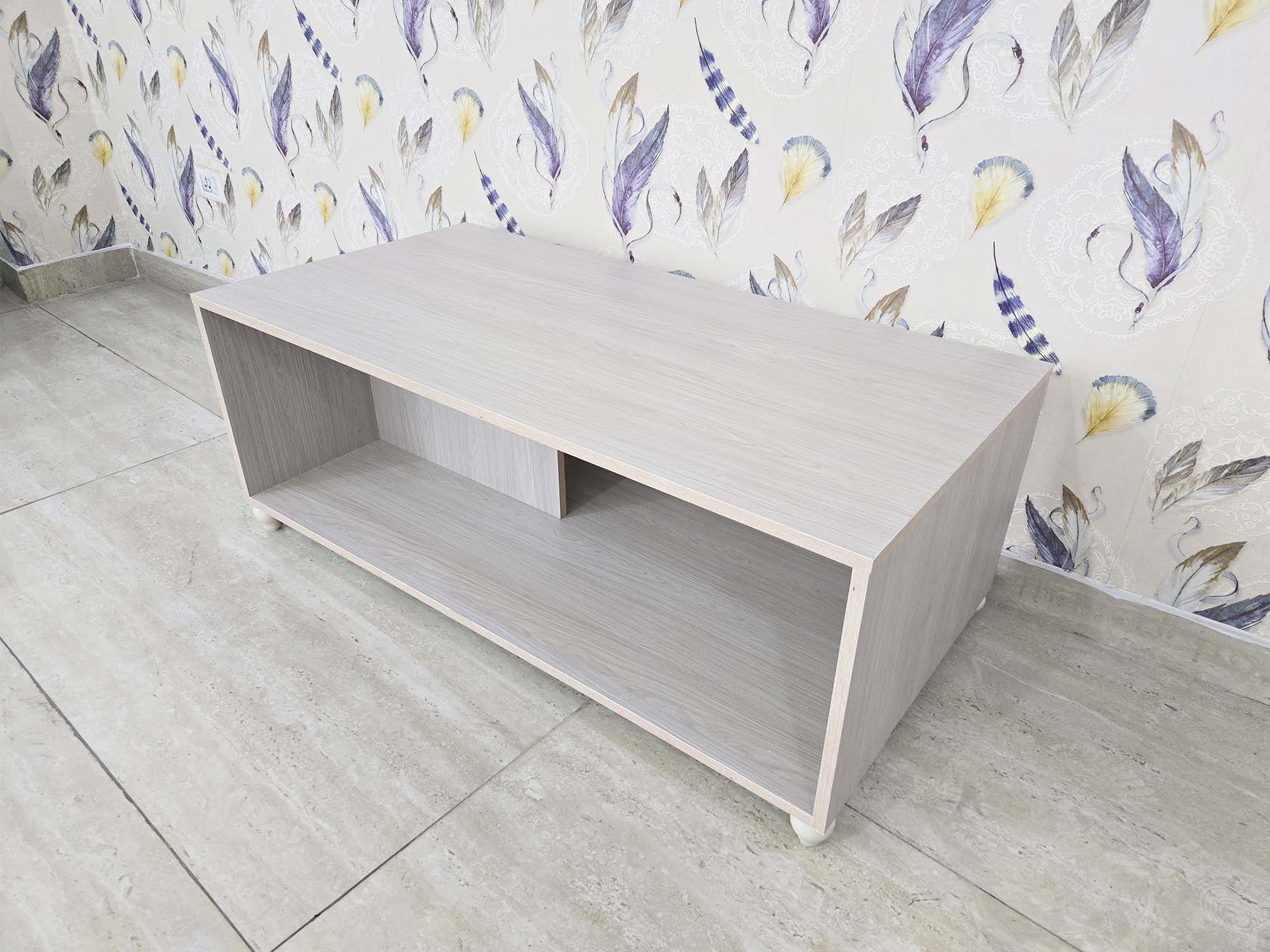 Modern Wooden Coffee Table with Open Shelf
