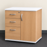 Wooden Printer Stand with Drawers & Cabinet