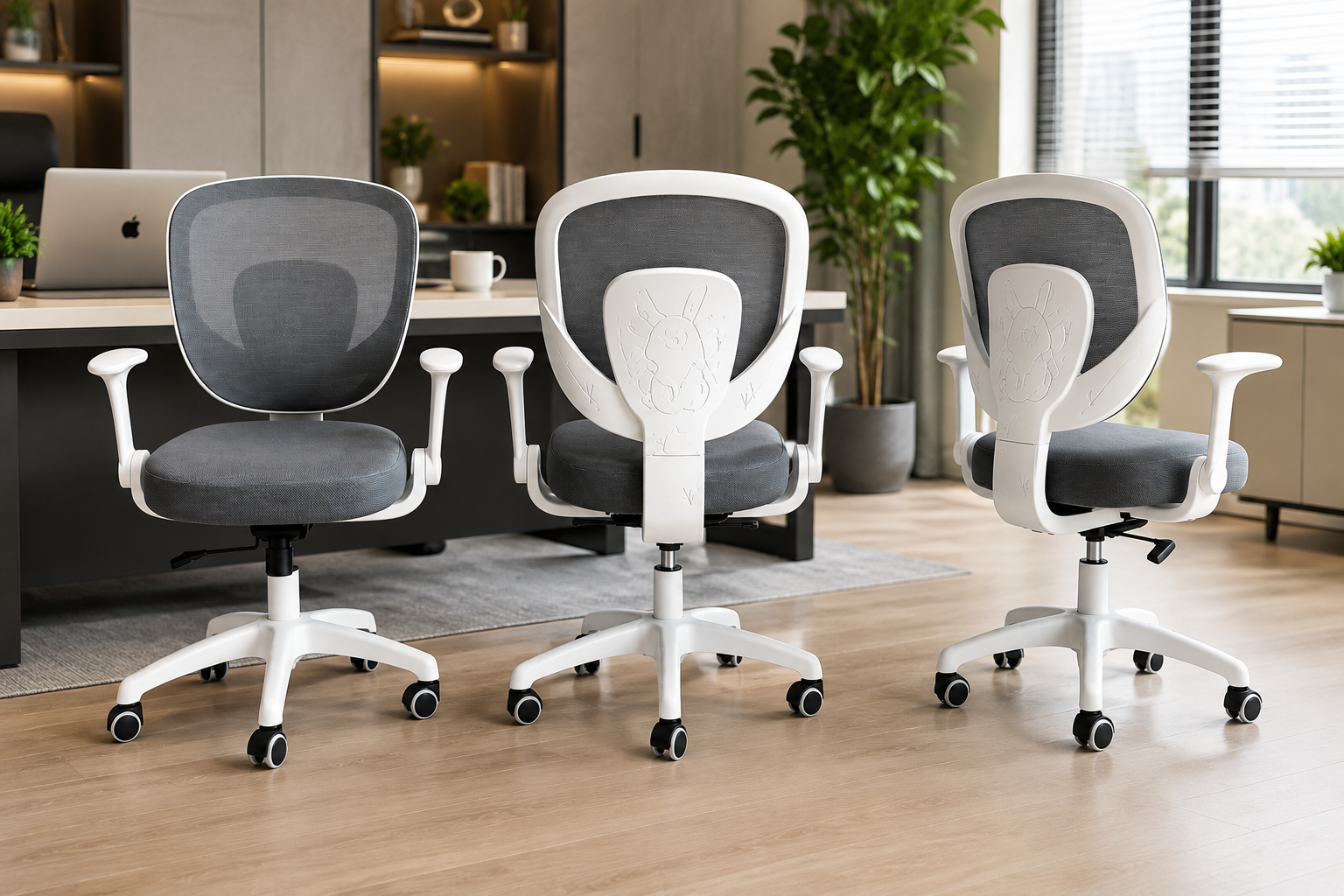 Modern Mid-Back Office Chair with Mesh Back
