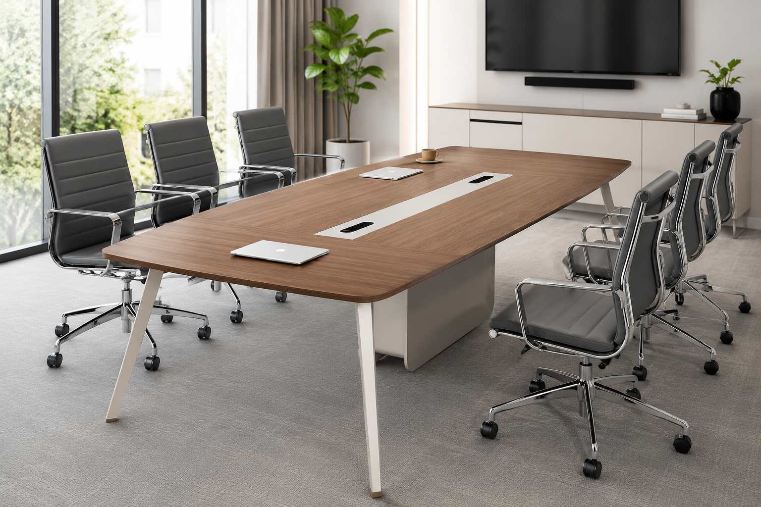 Modern Executive Boardroom Conference Table