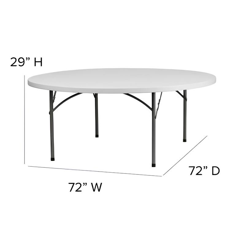 Minimalist Folding Dining Set – Round Table with 4 Chairs - Image 2