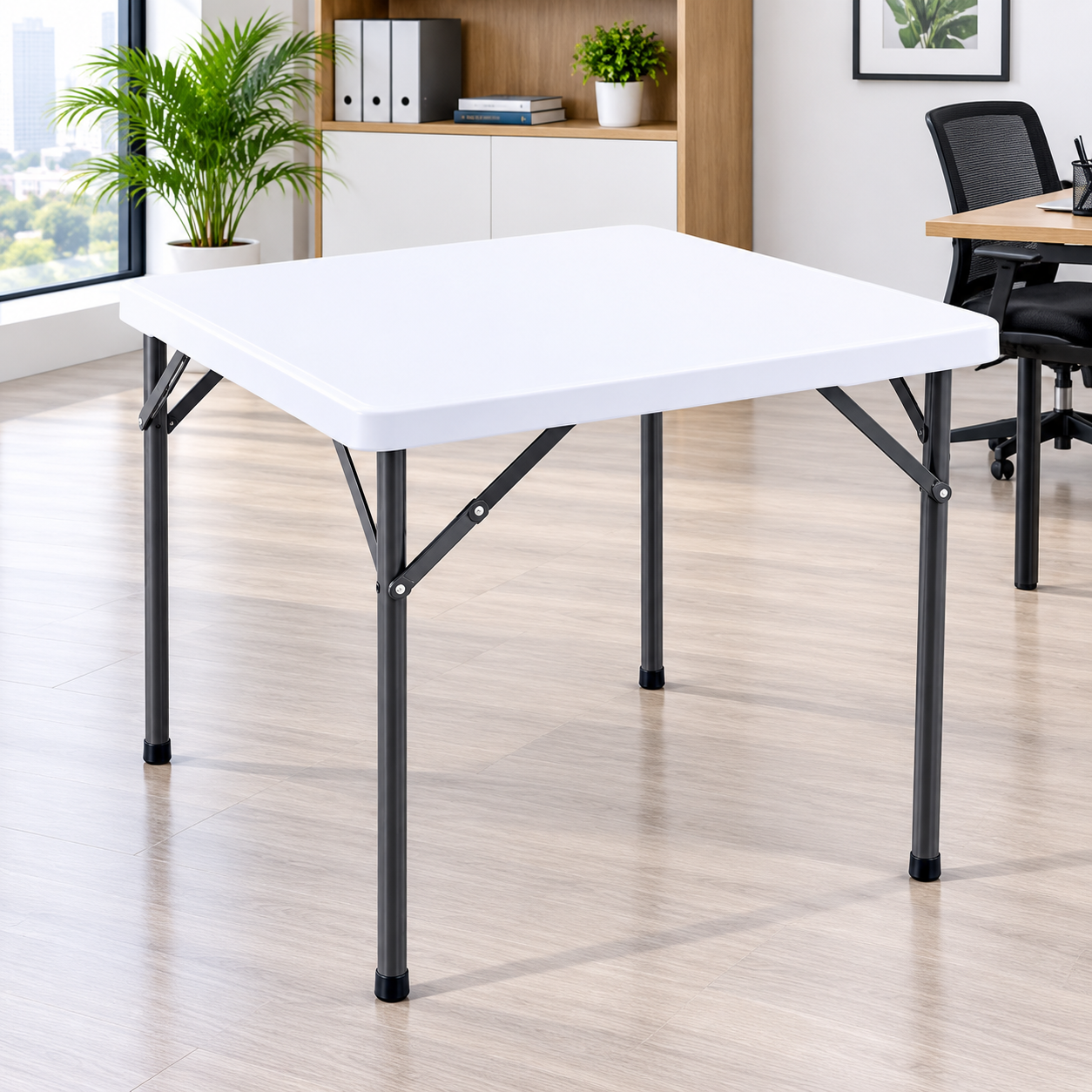 White folding office table for commercial workplaces in Kenya